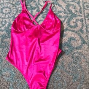 Hot pink body suit forever 21